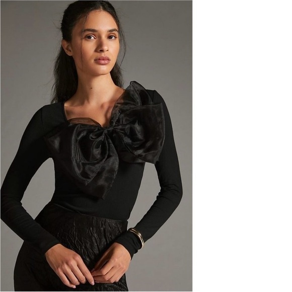 Sunday in Brooklyn Long Sleeve Bow Top 2X - Picture 9 of 9